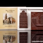 Breslau - die alten Häuser Hänsl und Gretel, Schokoladenpostkarte