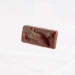 Dessert chocolate 55%, size ca. 30x60x8 mm, weight ca. 12 g.
